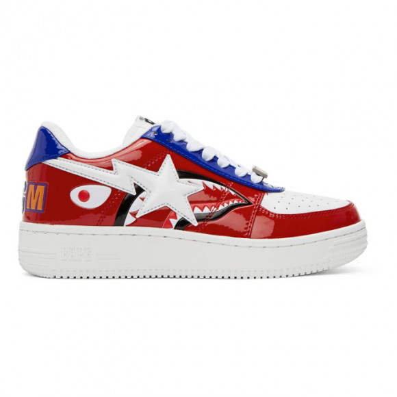 bape shoes red
