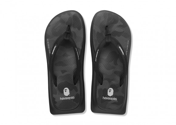 A Bathing Ape Havaianas Tradi Zori Black Camo - 001FWH231951XBLK