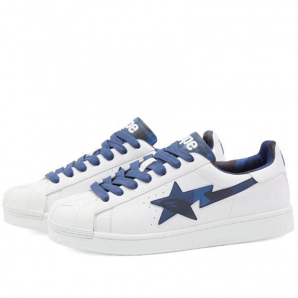 A Bathing Ape Men's Skull Sta Sneaker Navy - 001FWJ201007INAVY