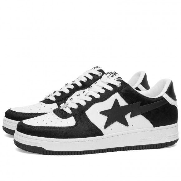 A Bathing Ape Men's Bape Sta #1 Sneaker Black/White - 001FWJ801050I-BLK