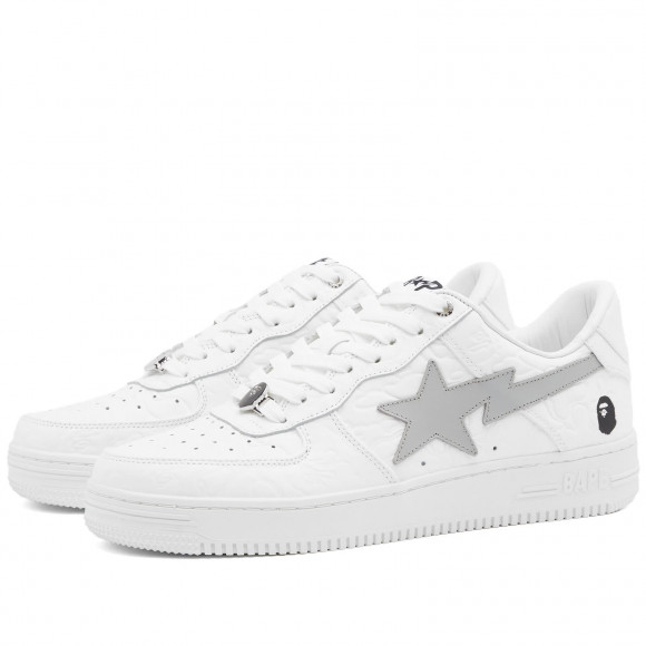 A Bathing Ape Men's Bape Sta #3 Sneaker White - 001FWJ801052I-WHT