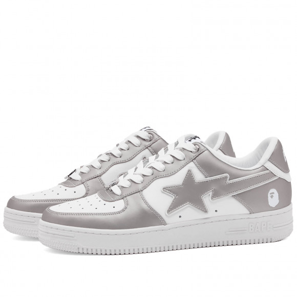 A Bathing Ape Men's Bape Sta #4 Sneaker Silver - 001FWJ801053I-SLV