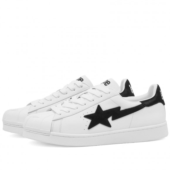 A Bathing Ape Men's Skull Sta #2 Sneaker White - 001FWJ801065I-WHT