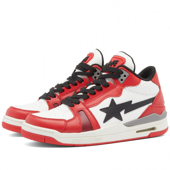 A Bathing Ape Men's Clutch Sta #1 Mid Sneaker Red - 001FWJ801068I-RED