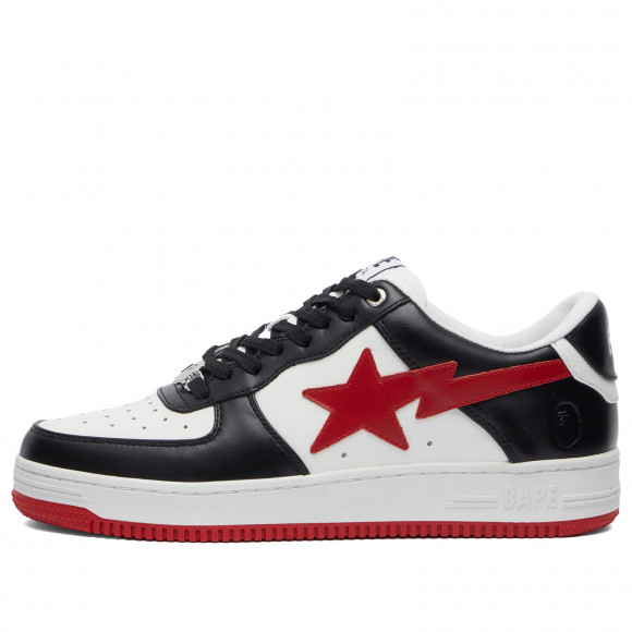 A Bathing Ape Men's BAPE Sta Leather Sneaker Black - 001FWK301303M-BLK