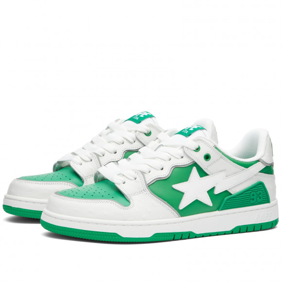 A Bathing Ape Men's SK8 Sta Sneaker Green - 001FWK301308M-GRN