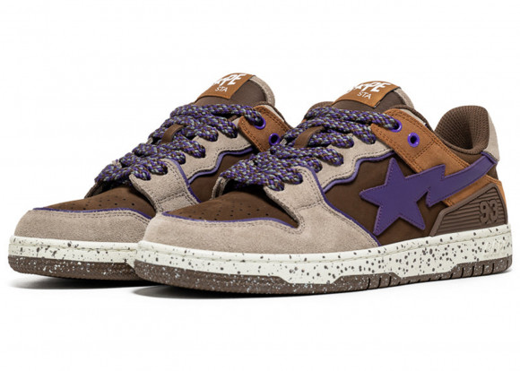 A Bathing Ape Sk8 Sta #7 M2 Brown Purple - 001FWK301326M-BRW