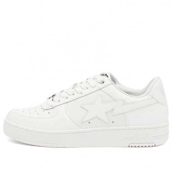 A Bathing Ape Men's Croc Printed Bape Sta Sneaker White - 001FWK801303M-WHT