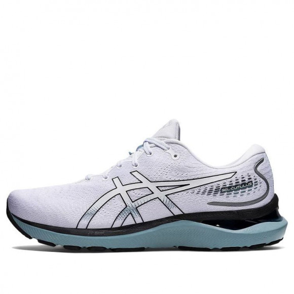 ASICS Gel Cumulus 24 'White Black' WHITE/BLUE Marathon Running Shoes 1011B366-101 - 1011B366-101