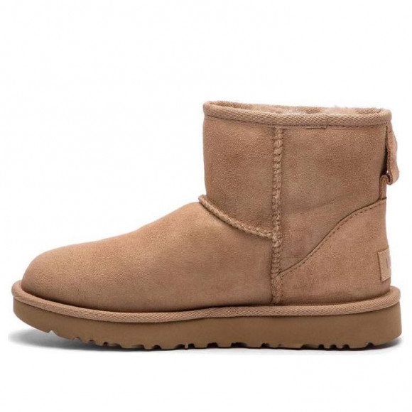 (WMNS) UGG CLASSIC MINI Snow boots 'Brown Yellow' - 1016222-FAWN