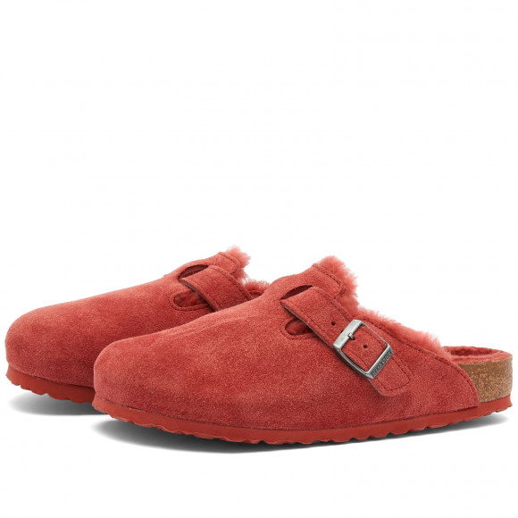 Birkenstock Boston Shearling Sienna Red Suede - 1025685