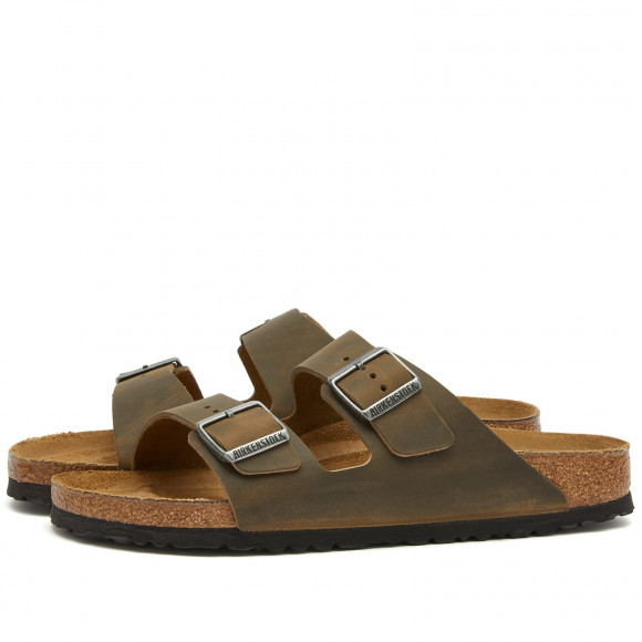 Birkenstock Arizona Faded Khaki Oiled Leather - 1027039