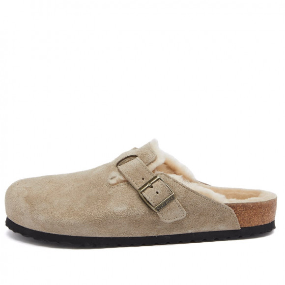 Birkenstock Men's Boston Shearling Clog - Taupe Suede - 1028289