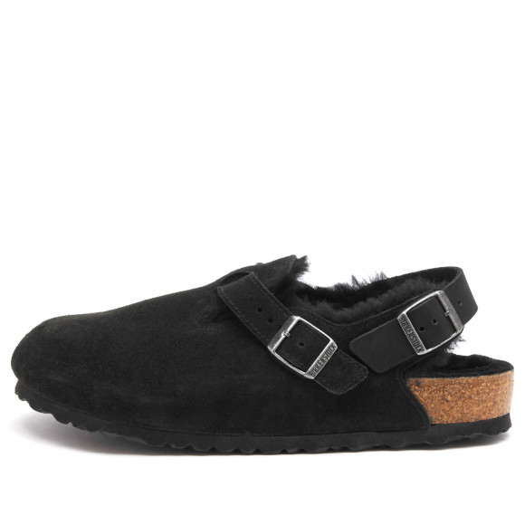 Birkenstock Women's Tokio Shearling Leve Laf in Black - 1028358