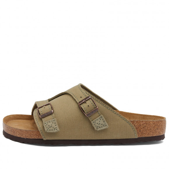 Birkenstock Men's x Jesse Leyva Zürich in Faded Khaki Suede/Canvas - 1028755