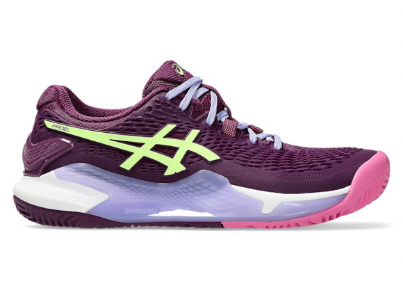 ASICS Gel-Resolution 9 Padel Deep Mauve Lime Green (Women's) - 1042A245-500