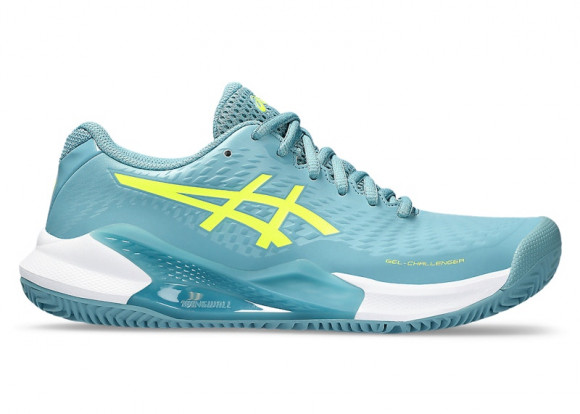 ASICS Gel-Challenger 14 Clay Gris Blue Safety Yellow (Women's) - 1042A254-400