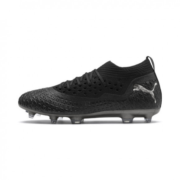 PUMA FUTURE 4.2 NETFIT FG AG Men s Soccer Cleats Shoes in Black Aged Silver