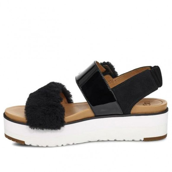 (WMNS) UGG Le Fluff 'Black White' - 1099815-BLACK