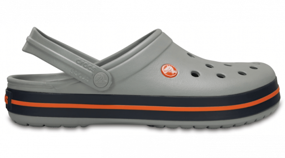 Crocs Crocband™ Clogs Unisex Light Grey / Navy - 11016-01U