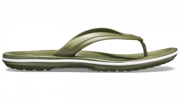 Crocs Crocband™ Flips Unisex Army Green / White - 11033-37P