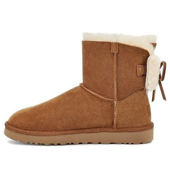 (WMNS) UGG Classic Dudble Bow Mini 'Brown' - 1103652-CHE