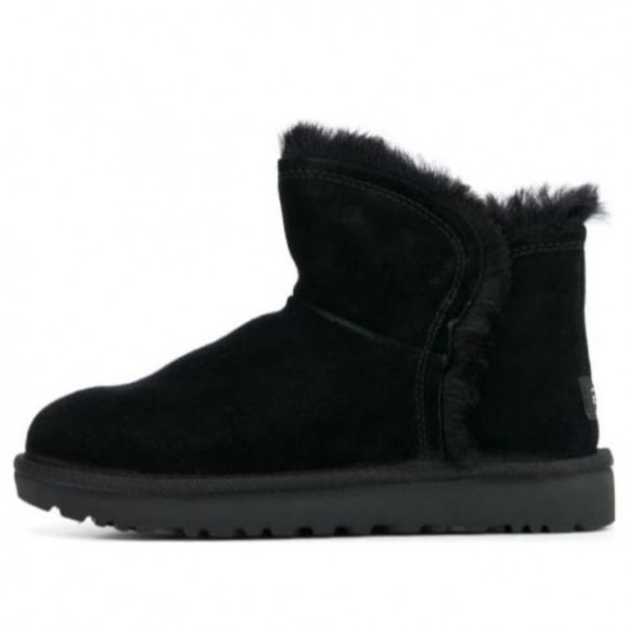 (WMNS) UGG Classic Mini Fluff High-low Boot 'Black' - 1103745-BLK