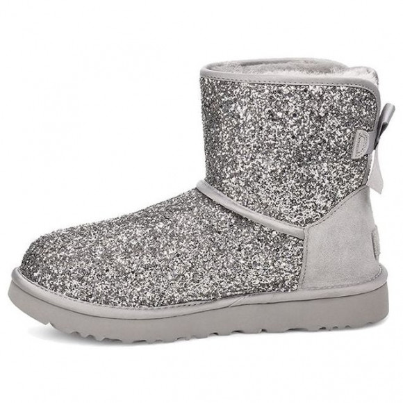 (WMNS) UGG Classic Mini Bow Cosmos Snow Boots Silver/Grey - 1107073-SLVR