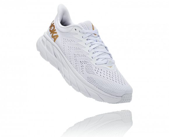 hoka clifton 7 white golden egg