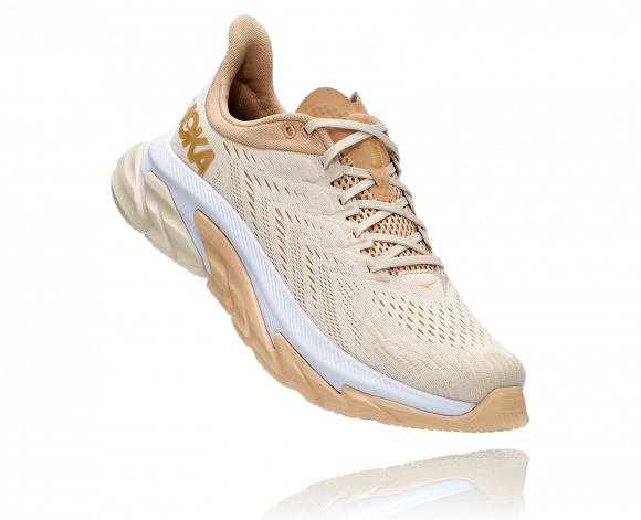 HOKA Clifton Edge Schuhe für Herren in Almond Milk/Beige Größe 47 1/3 | Straße - 1110510-AMBG-12.5