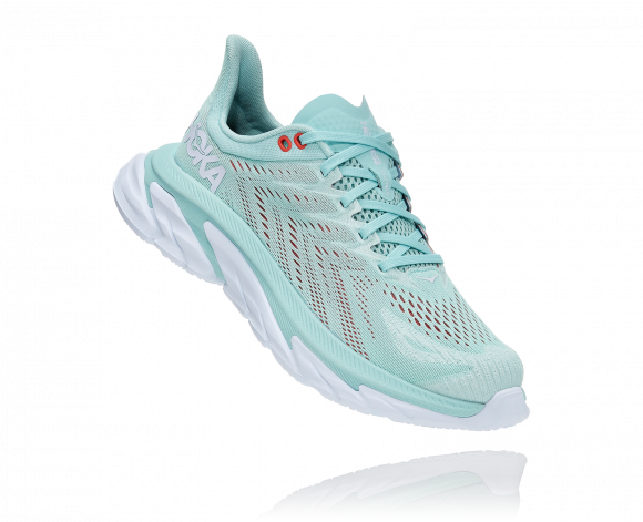 HOKA Clifton Edge Schuhe für Damen in Eggshell Blue/White Größe 36 2/3 | Straße - 1110511-EBWH-05.5