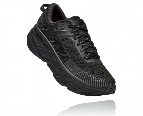 HOKA Bondi 7 Chaussures pour Homme en Black Taille 45 1/3 | Route - 1110518-BBLC-11