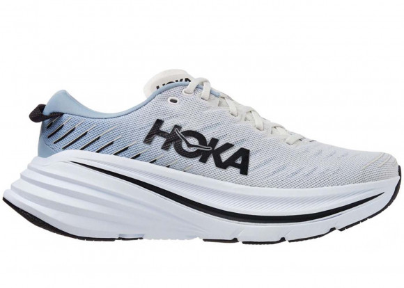 HOKA Men's Bondi X Shoes in Blanc De Blanc/Blue Fog