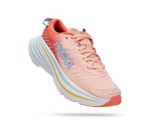 HOKA Bondi X Chaussures pour Femme en Camellia/Peach Parfait | Route - 1113513-CPPF