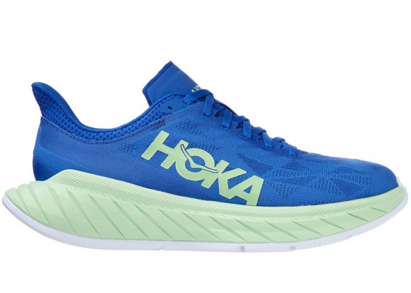 hoka Challenger Men's Carbon X 2 Shoes in Dazzling Blue/Green Ash - 1113526-DBGA