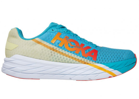 HOKA Rocket X Shoes in Scuba Blue/Luminary Green - 1113532-SBLGR