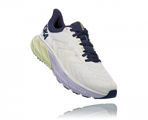 HOKA Arahi 5 Schuhe für Damen in Blanc De Blanc/Outer Space Größe 38 | Straße - 1115012-BDBOS-06.5B