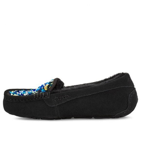 (WMNS) UGG Ansley Stellar Sequin Slipper 'Black' - 1116072-BLK