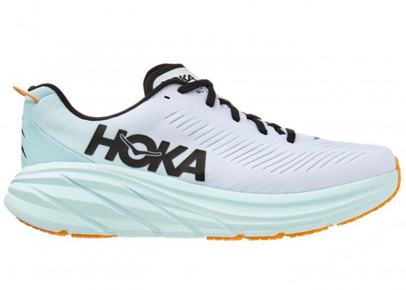 HOKA Men's Rincon 3 Shoes in White/Blue Glass