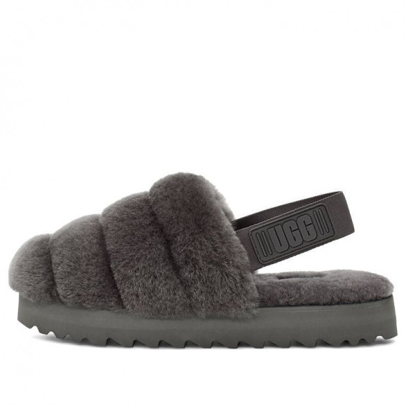 (WMNS) UGG Super Fluff Slipper 'Charcoal' - 1121751-CHRC