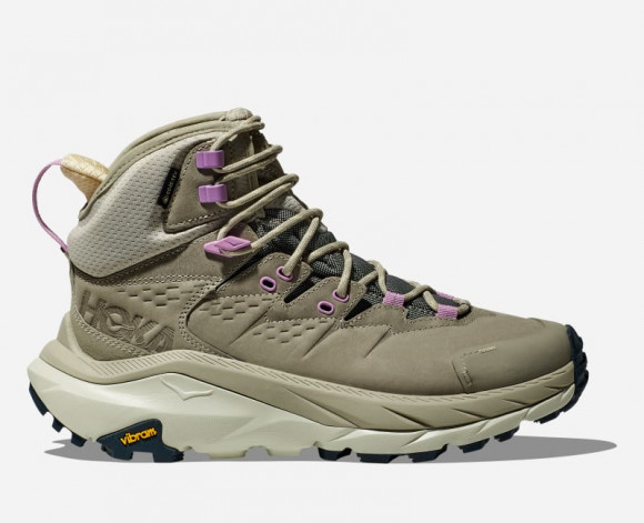 HOKA Women's Kaha 2 GORE-TEX Hiking Shoes in Barley/Celadon Tint - 1123156F-BYCL