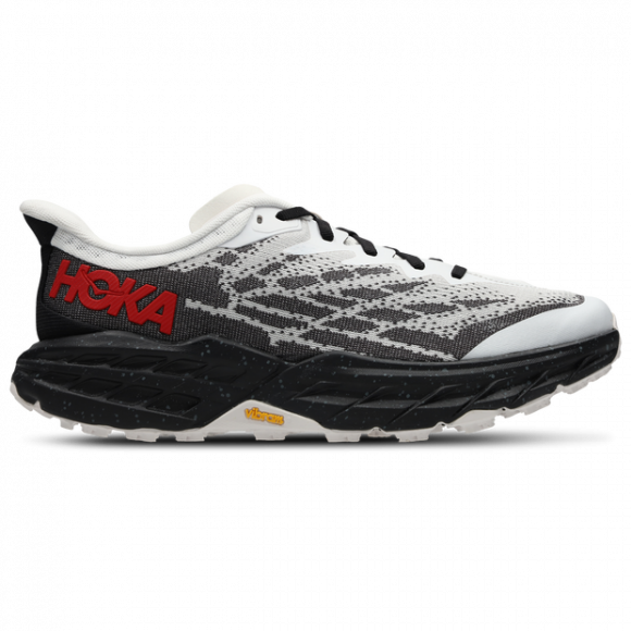 HOKA Men's Speedgoat 5 Trail Shoes in White/Black - 1123157-WBLC