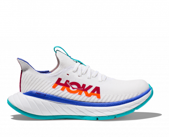 HOKA Carbon X 3 Chaussures pour Femme en White/Flame | Compétition - 1123193-WFM