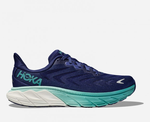 HOKA Arahi 6 Chaussures pour Femme en Bellwether Blue/Ocean Mist | Route - 1123195-BBOM