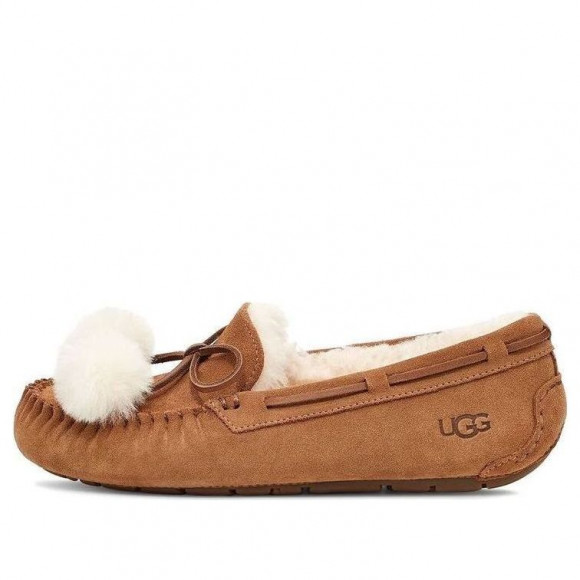 (WMNS) UGG Dakota Bow Pom 'Chestnut' - 1124030-CHE