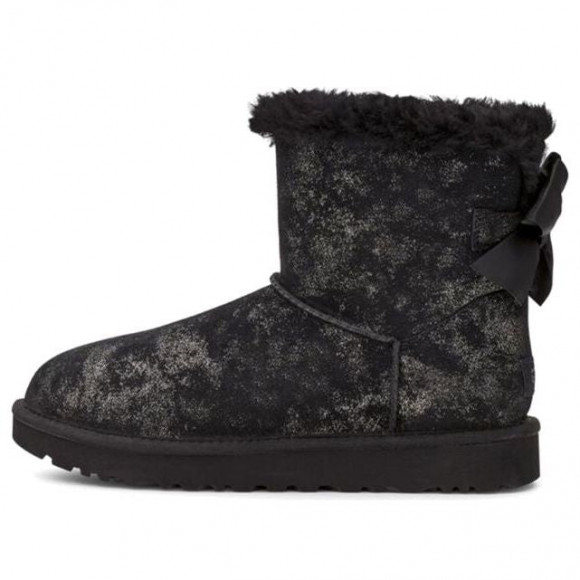 (WMNS) UGG Mini Bailey Bow Glimmer Black - 1125795-BLK