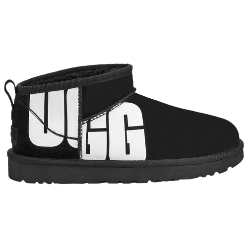 UGG Classic Ultra Mini Chopped - Women's Outdoor Boots - Black / White / Black - 1126373-BLK