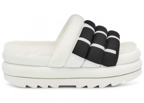 UGG Maxi Slide Logo White (Women's) - 1127067-WHT