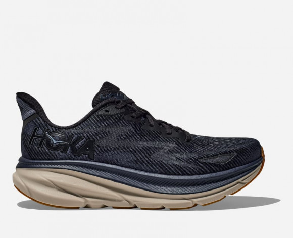 HOKA Clifton 9 Chaussures en Black/Varsity Navy | Route - 1127895-BYN