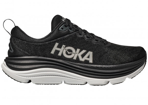 HOKA Men's Gaviota 5 Running Shoes in Black/White - 1127929-BWHT